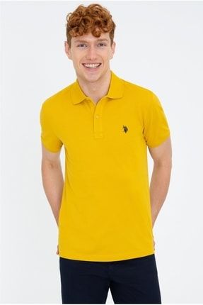 U.s Polo Assn. Polo Yaka Slim Fit Köyü Sarı T-shirt GTP04IY022-1350446