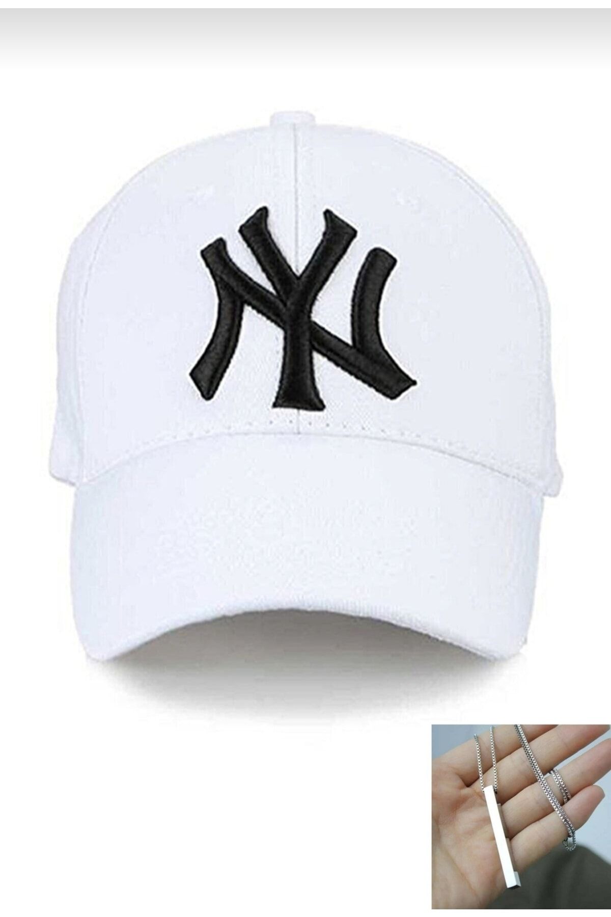 Beyaz Ny New York Yankees Beyzbol Kep Şapka Emka