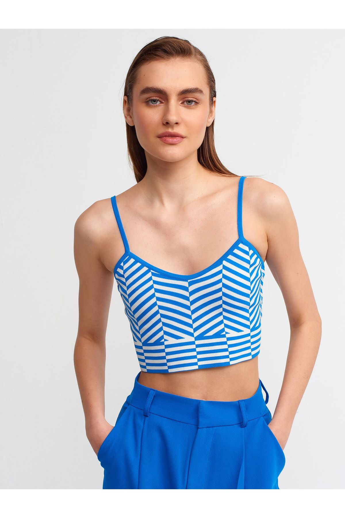 Dilvin Bustier Dunkelblau Unifarben