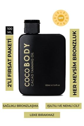 Oil Doğal Ve Yoğun Bronzlaştırıcı Yağ 2 Adet CocoBodyOil