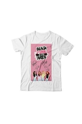 Unisex Çocuk Beyaz Black Pink Baskılı T-Shirt B398
