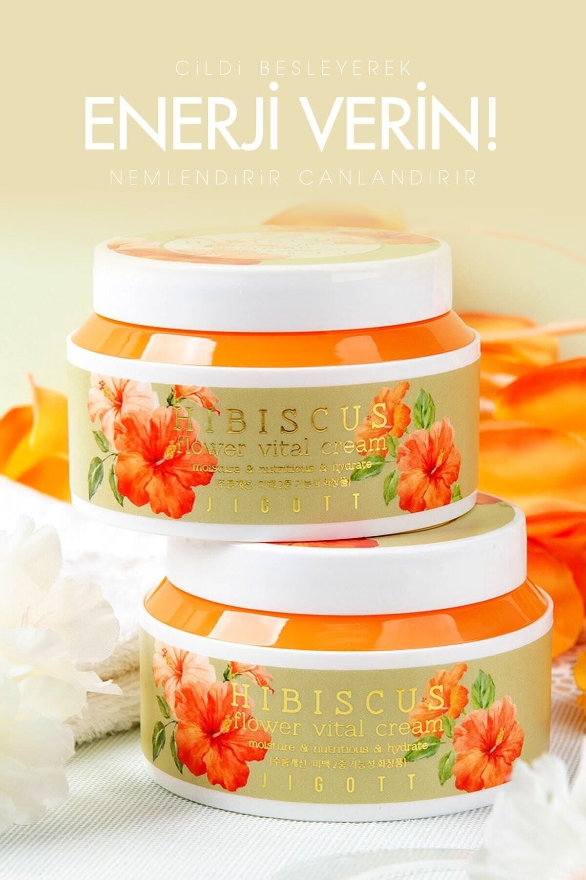Jigott-Flower Series 100 ml - Hibiscus Flower Extract, Moisturizing, Nourishing and Revitalizing Cream 3