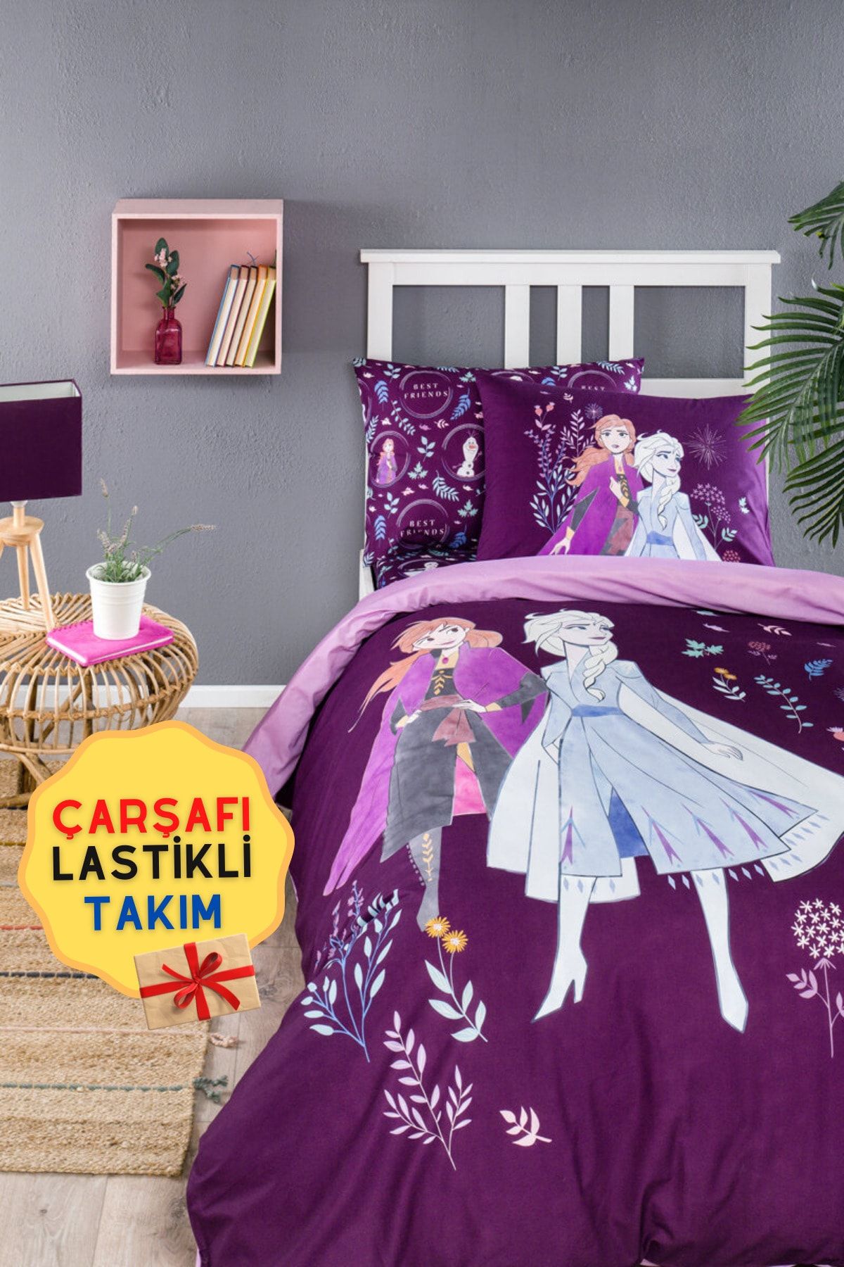Özdilek Set Cuvertură De Pilota Pentru Copii Frozen Natural, Unică, Cu Licență Disney - One Size