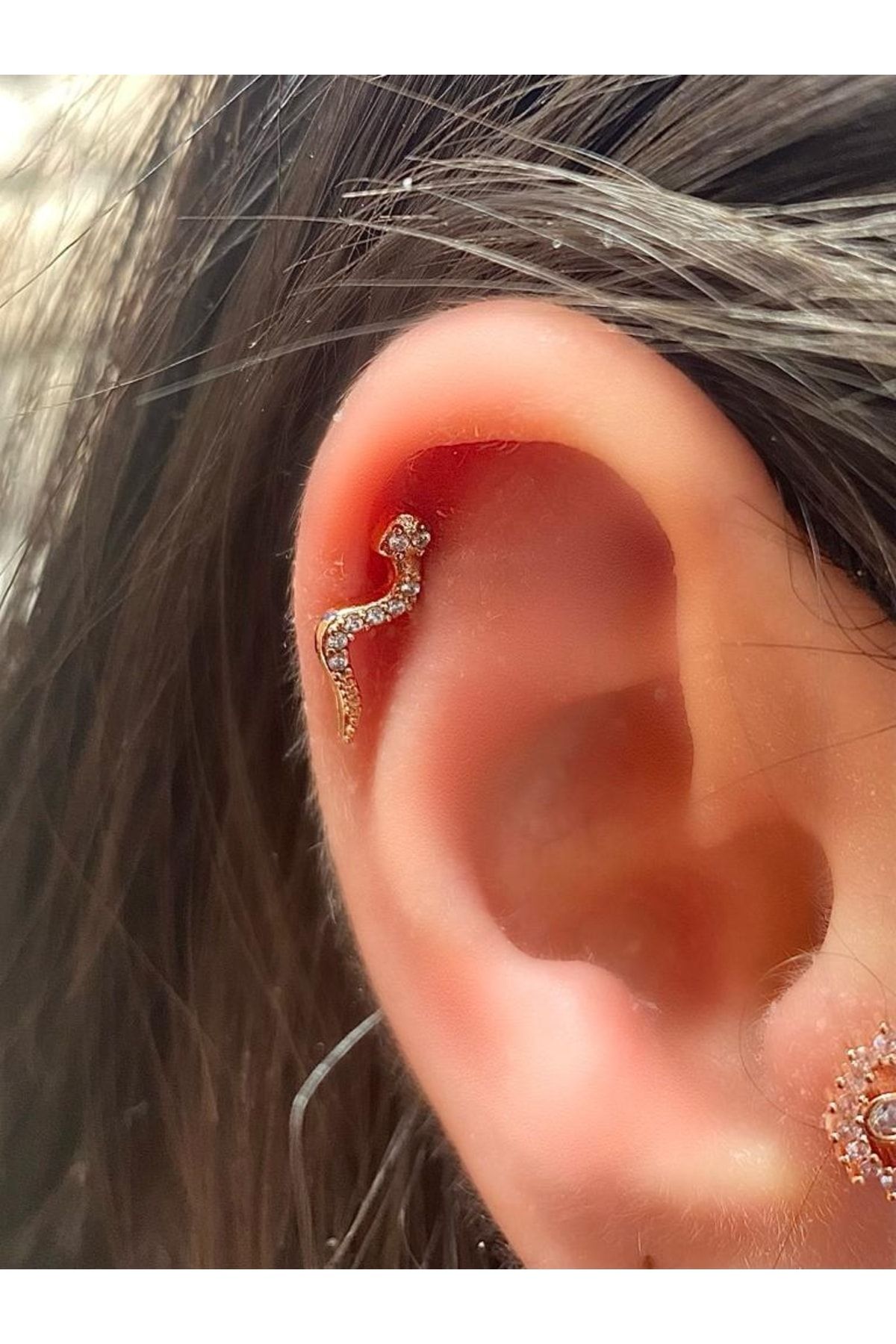 Tragus piercing clearance rose gold