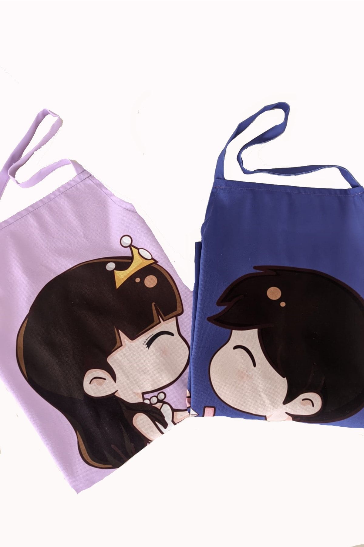 AYSHOME-Ays Home Bride Groom Love Set of 2 Kitchen Aprons (dowry) 2