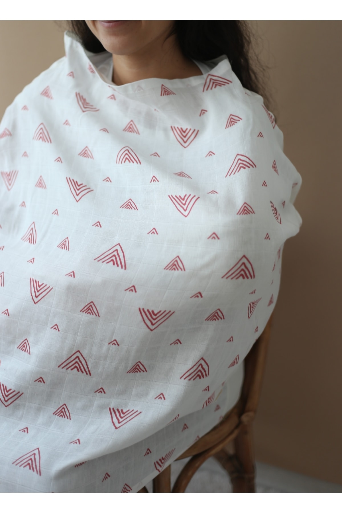 Mujo Baby&Kids Çok Amaçlı Puset - Emzirme - Mama Sandalyesi Örtüsü / Combo Örtü – Nar Kırmızısı fotoğrafı 2 (önizleme)