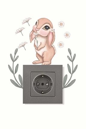 Tavşanın Rüyası Dekoratif Priz Sticker - Sim660 KTU6A70