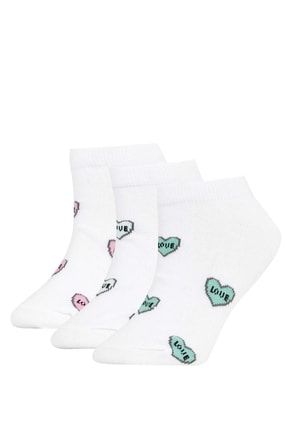 Kız Çocuk 3'lü Pamuklu Patik Çorap X2026A6NS