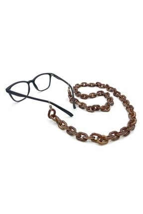 Kahverengi Oval Akrilik Gözlük Zinciri , Gözlük Aksesuar, Güneş Gözlüğü Aksesuar HP-1533