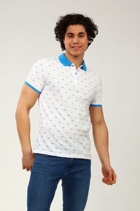 Erkek Polo Yaka 507 Mavi T-shirt RWB507