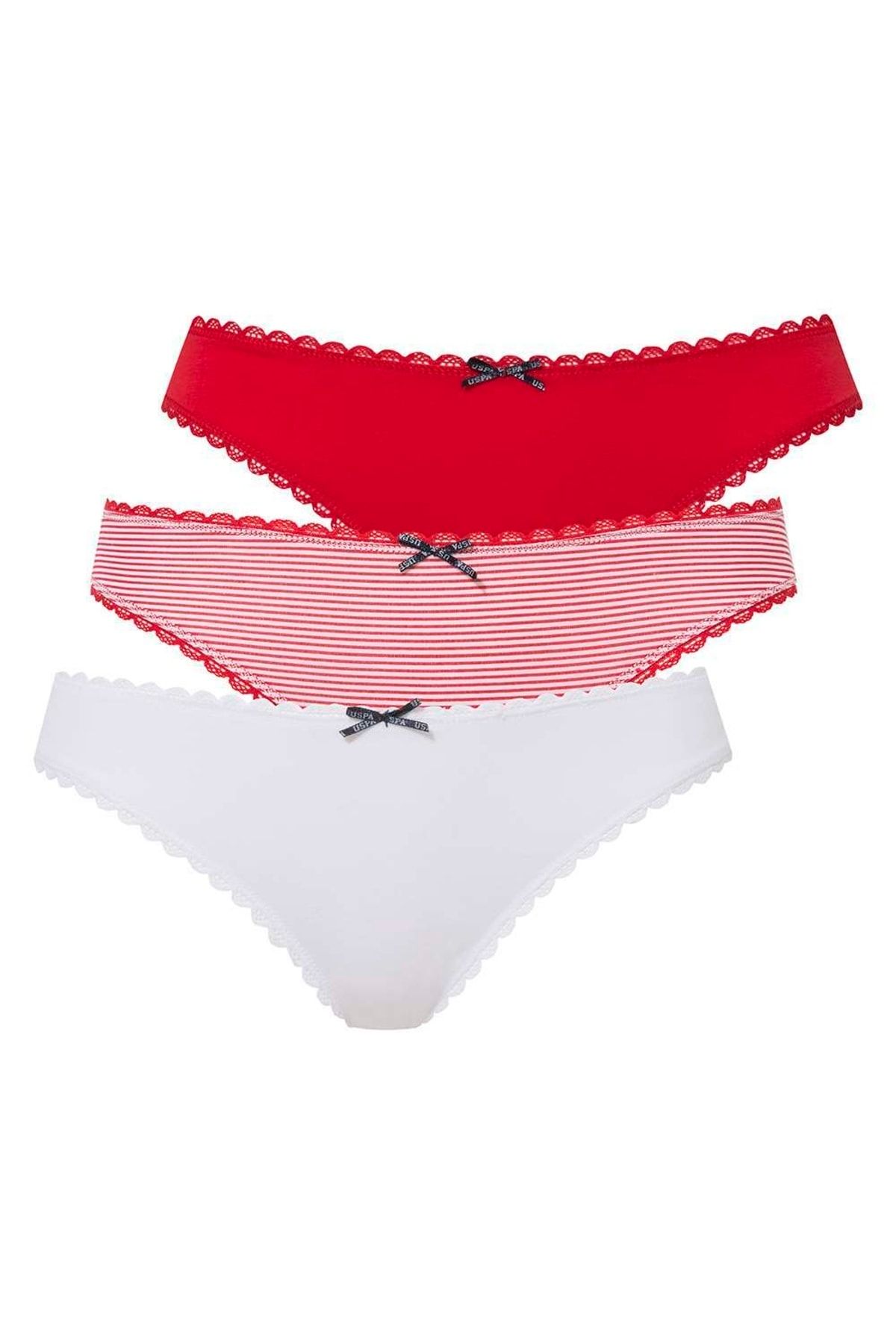 Ayollar uchun oq - qizil 3 qismli slip Ayollar uchun oq - qizil 3 qismli slip