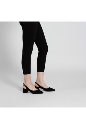 Büyük Numara Kadın Ayakkabısı 41-42-43-44 Numara Siyah Stiletto 10361SYS