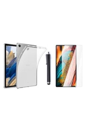 Samsung Galaxy Tab A8 10.5 Sm-x200 (2021) Silikon Kılıf+cam+kalem X200SEF/CMmir