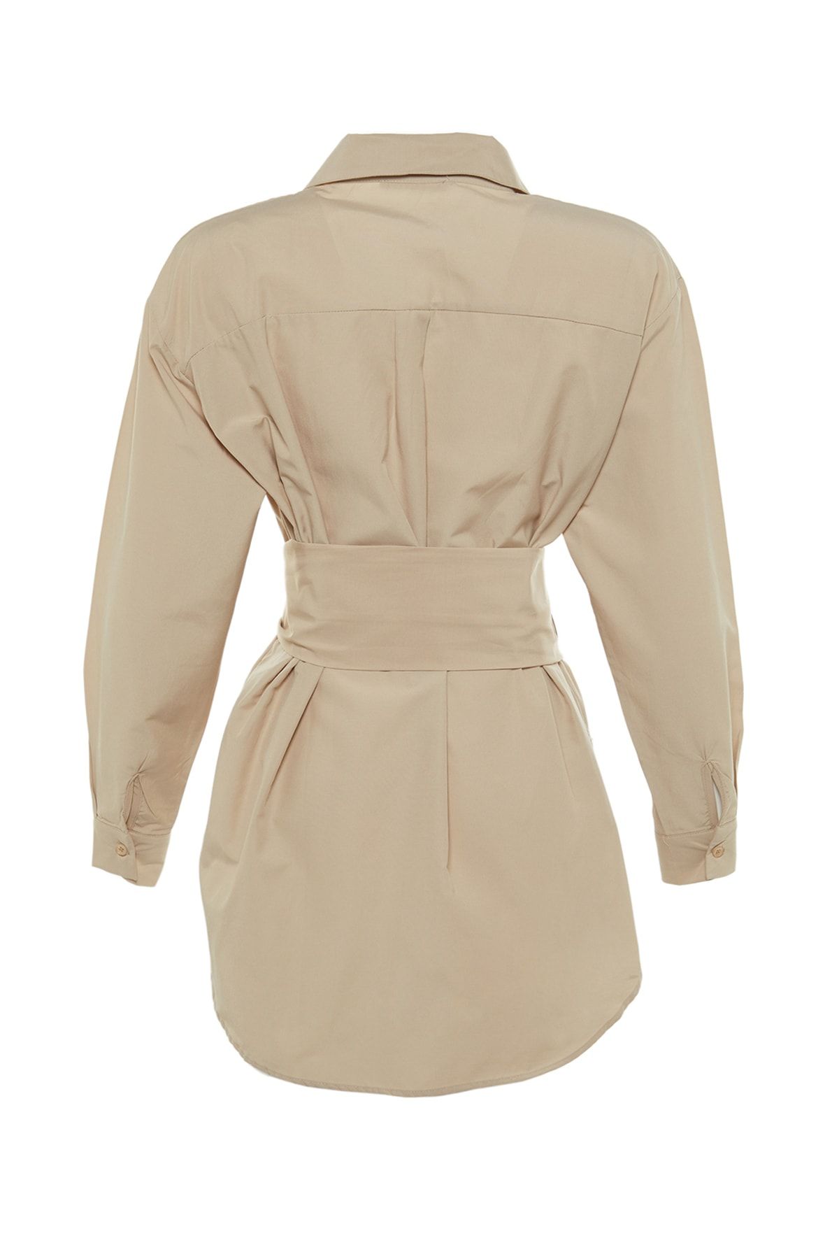 Trendyol Collection-Kőöves csatos részletes szőtt pamut ing TWOAW20GO0099 8
