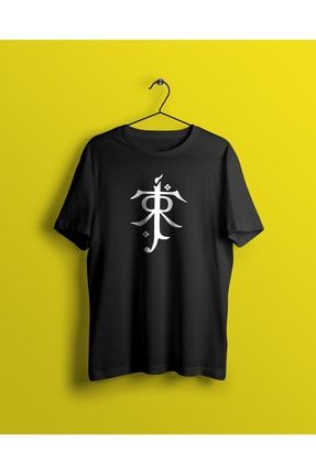 Unisex Siyah Gandalf - Yüzüklerin Efendisi Baskılı T-shirt SYHYCHYSEZO4001151