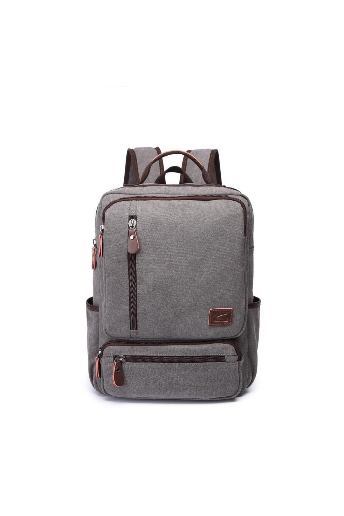 C-Active 1260 Kanvas Kumaş Büyük Boy Sırt Çantası - Gri