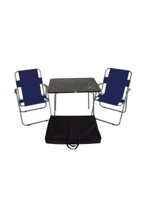 Kamp Sandalye Masa Seti Siyah Kumaş Çantalı PNF0000120