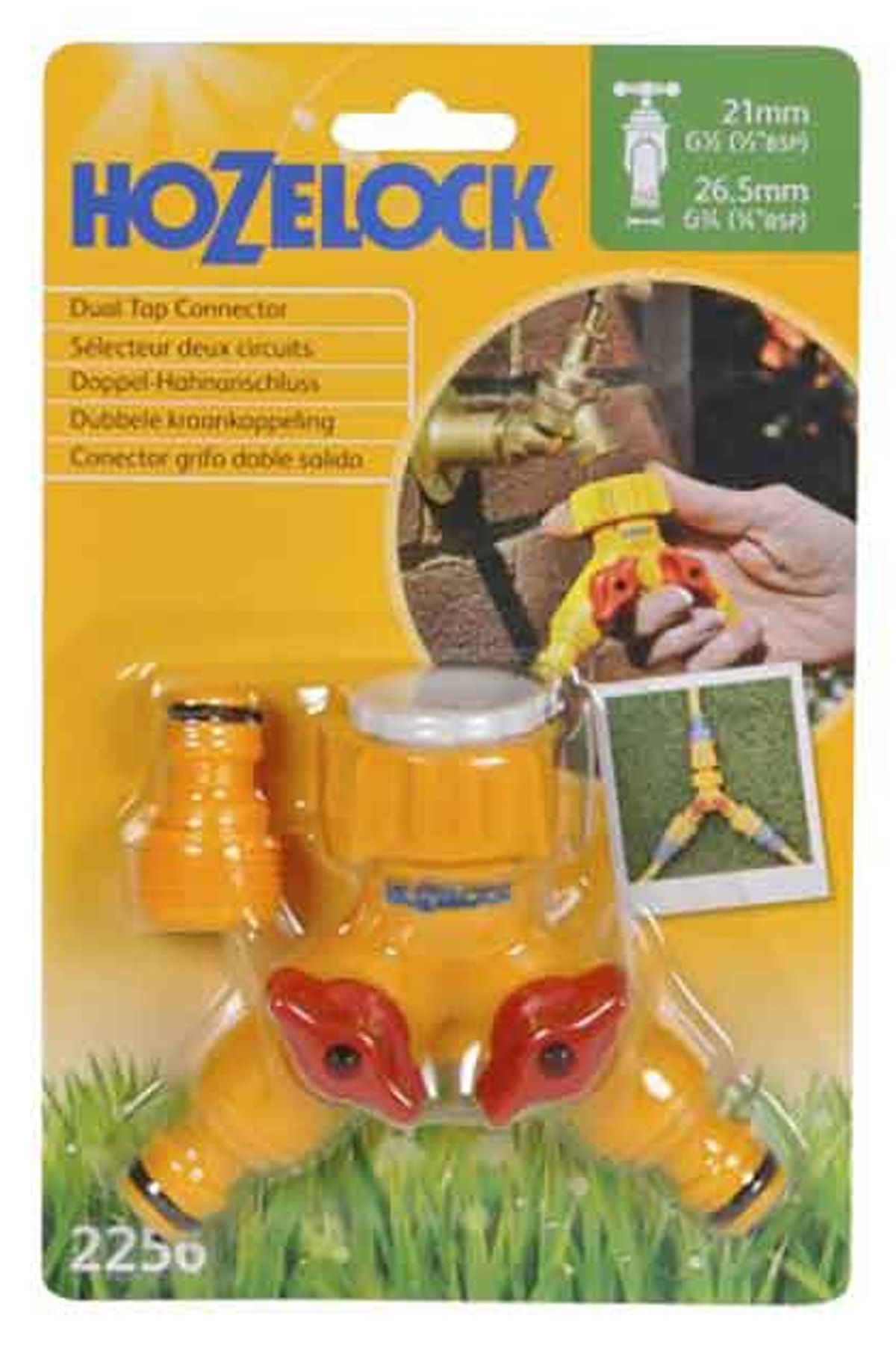 Binbirreyon-Double Outlet Valve Faucet Connection Apparatus Hozelock 1/2 - 3/4 Ae075 4