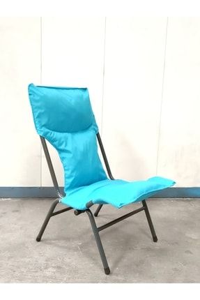 Katlanan Şezlong Sandalye -- Antrasit Iskeletli, Düz Renk Polyester Kumaşlı TYC00430720748