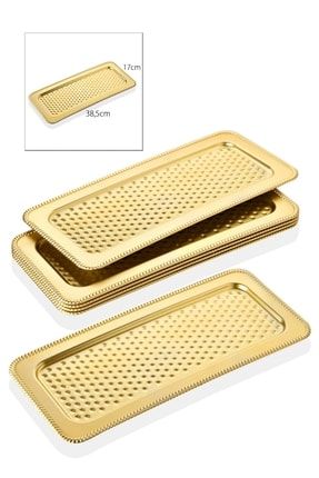6 Adet 2 Kişilik Gold Tepsi(plastik) MRT-Sof-Baton6lı-Altın
