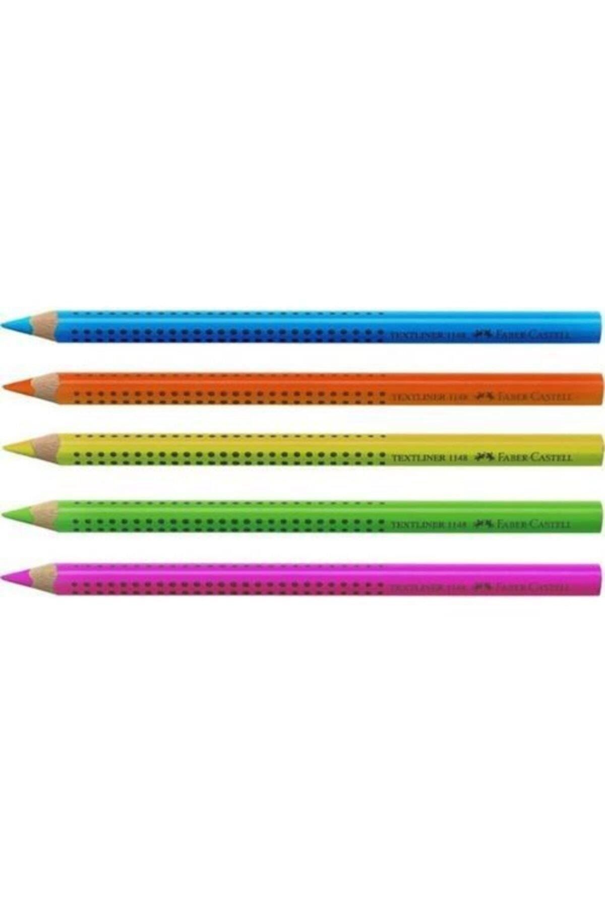 Faber-castell Fosforlu Kalem Pembe Kalem Tipi Ahşap Gövde Fosforlu Kalem (12 Li Paket)