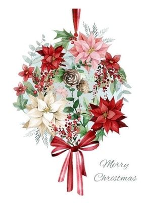 Merry Christmas Çelenk Elmas Mozaik Tablo 41x56 Cm M20172873