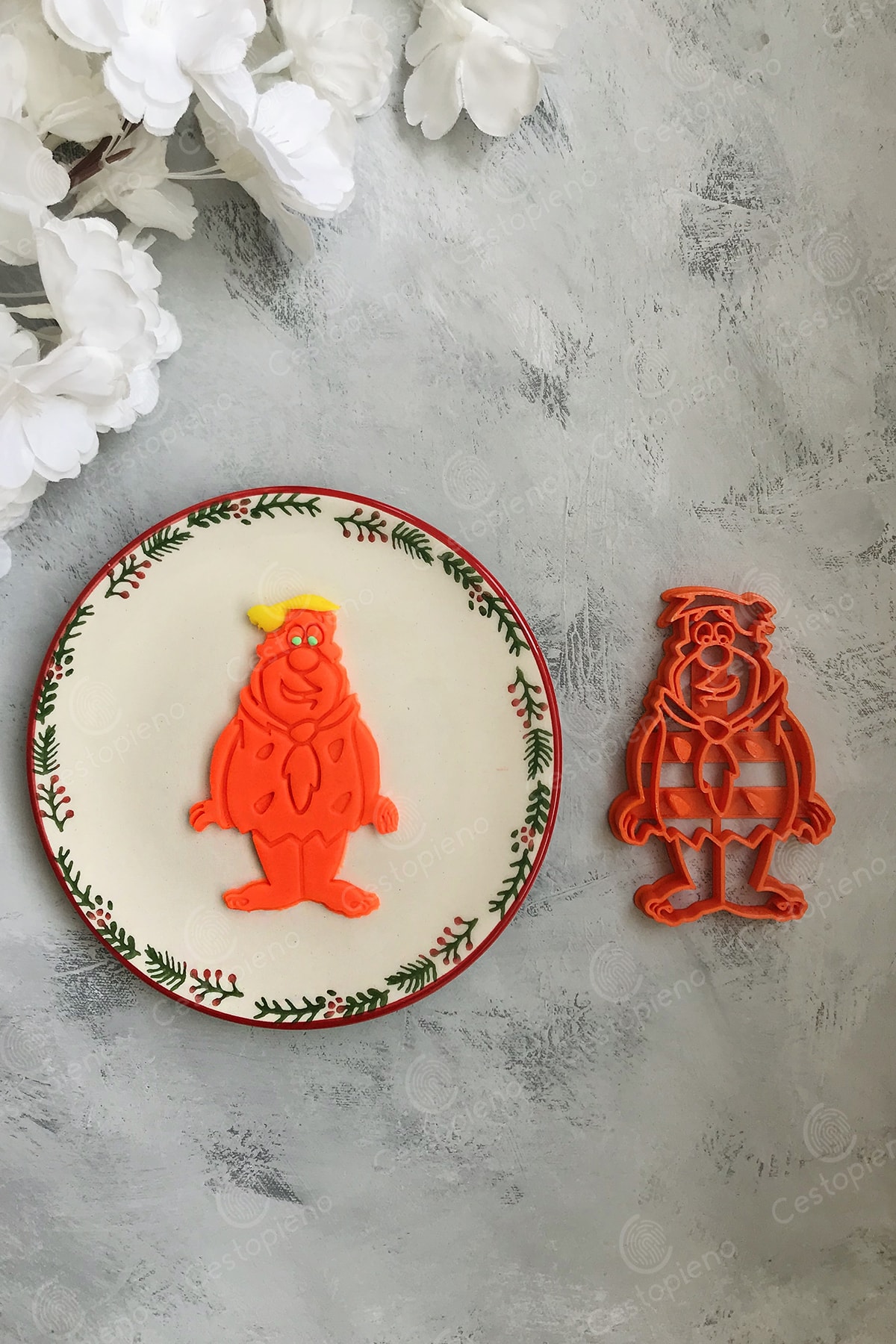 Fred Flintstone Dough Shaper / Cookie Mold / Play Dough Mold