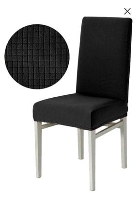 Pietra Siyah Sandalye Kılıfı 6 Adet