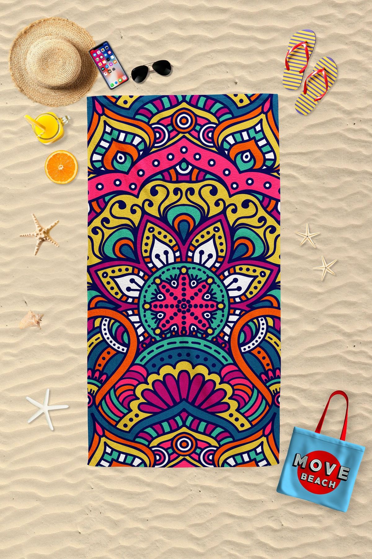 Mandala bath towel outlet