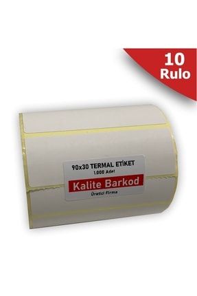 90x30 Termal Etiket | 10 Rulo Barkod Etiket T10.90X30.1000