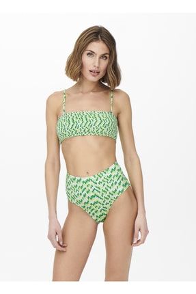 Onlamalie Hw Brief Normal Kalıp Desenli Fıstık Yeşili Kadın Bikini Alt 5002825292
