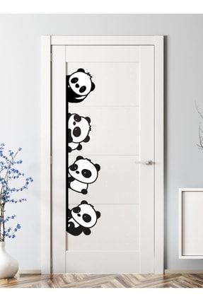 Sevimli Pandalar Kapı – Dolap Veya Duvar Sticker Seti KTDOA3145