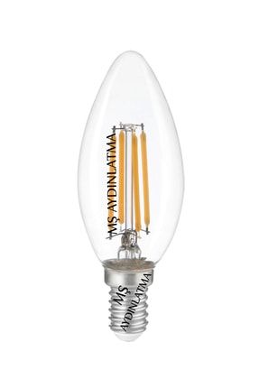 E14 Duylu 6 Watt Gün Işığı Led Filament Rustik Şeffaf Cam Ampul TYC00431529813