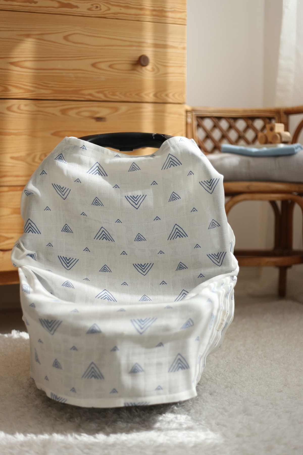 Mujo Baby&Kids Çok Amaçlı Puset - Emzirme - Mama Sandalyesi Örtüsü / Combo Örtü – Indigo fotoğrafı 2 (önizleme)