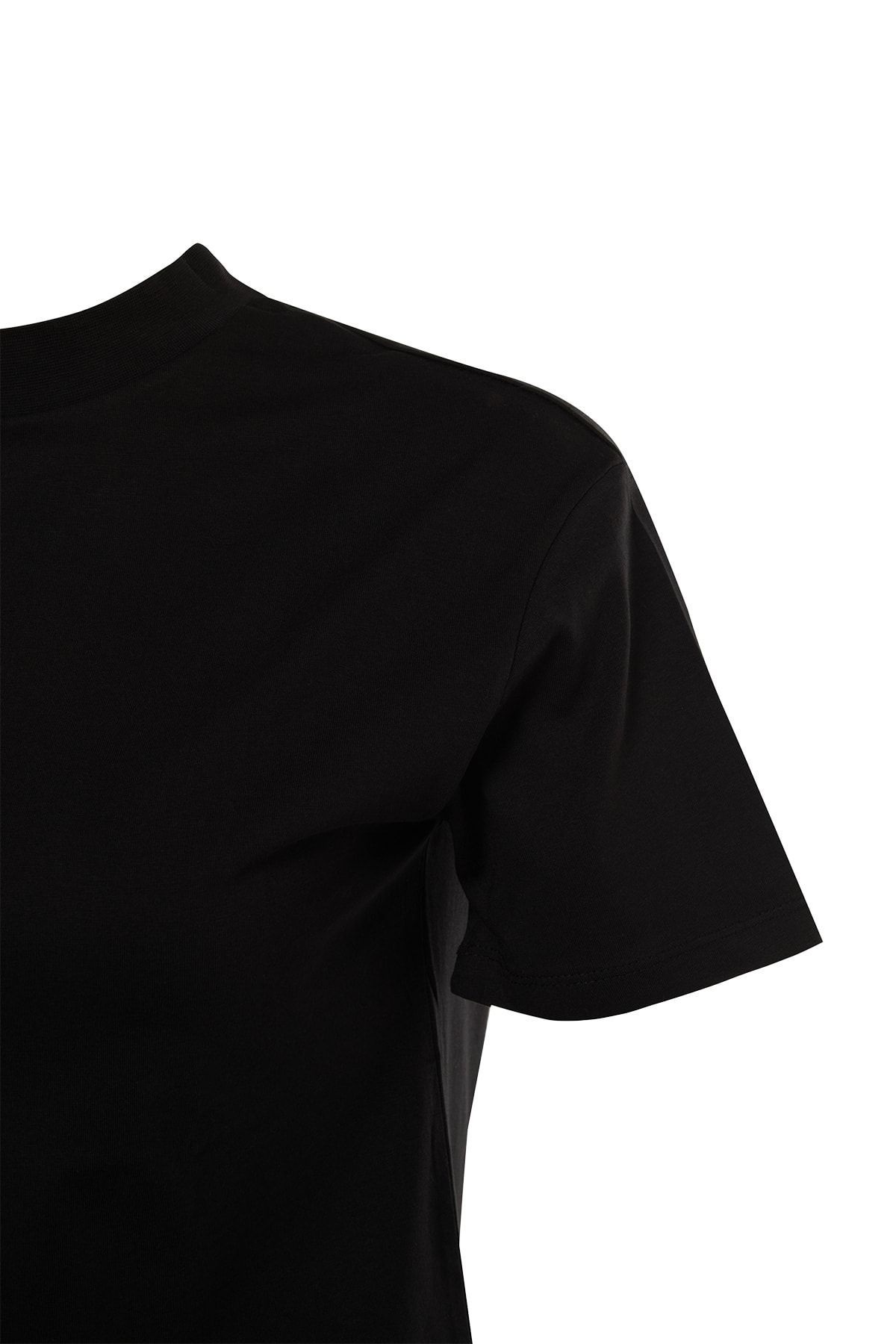 Trendyol Collection-Tricou negru cu guler vertical 100% bumbac - TWOAW20TS0096 14