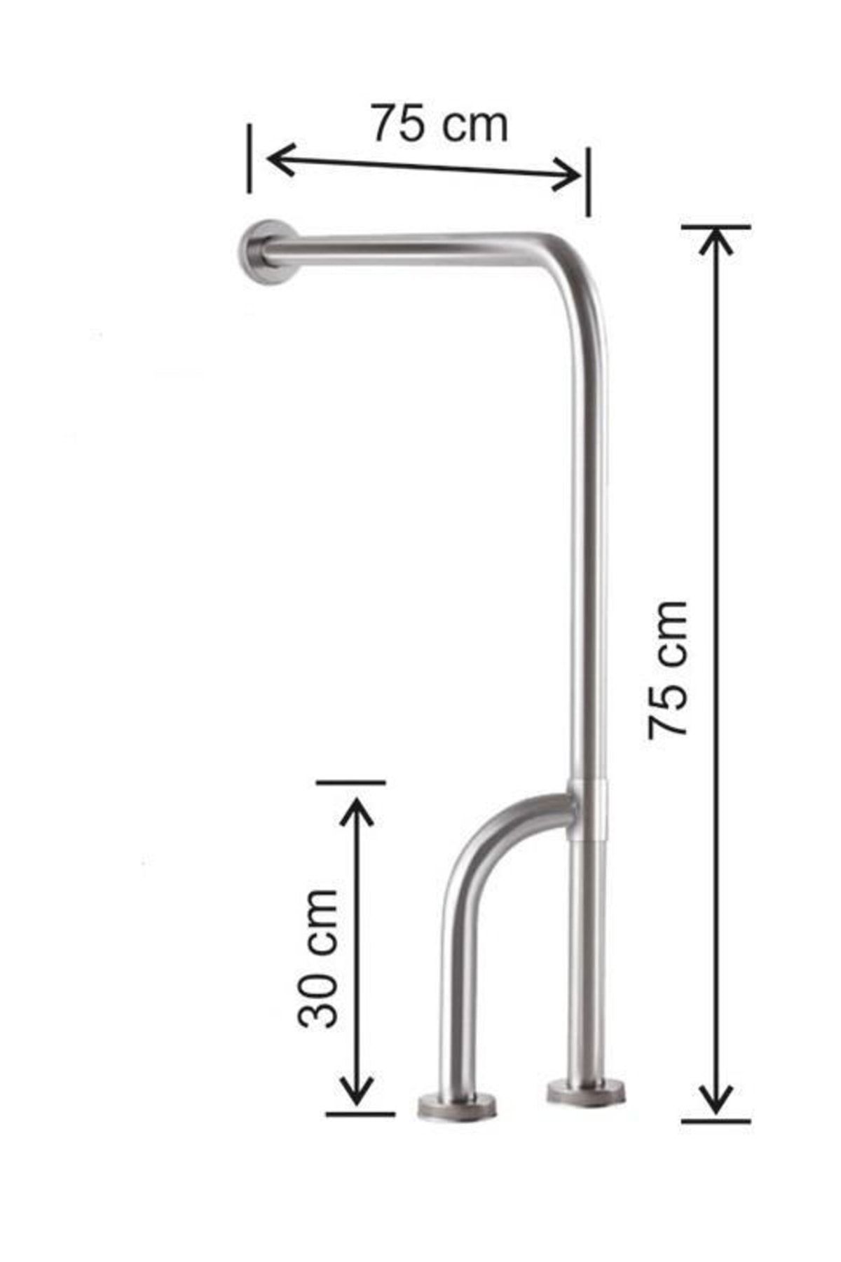 Arı Metal-7184 Stainless Right and Left Handle Disabled Handle 2