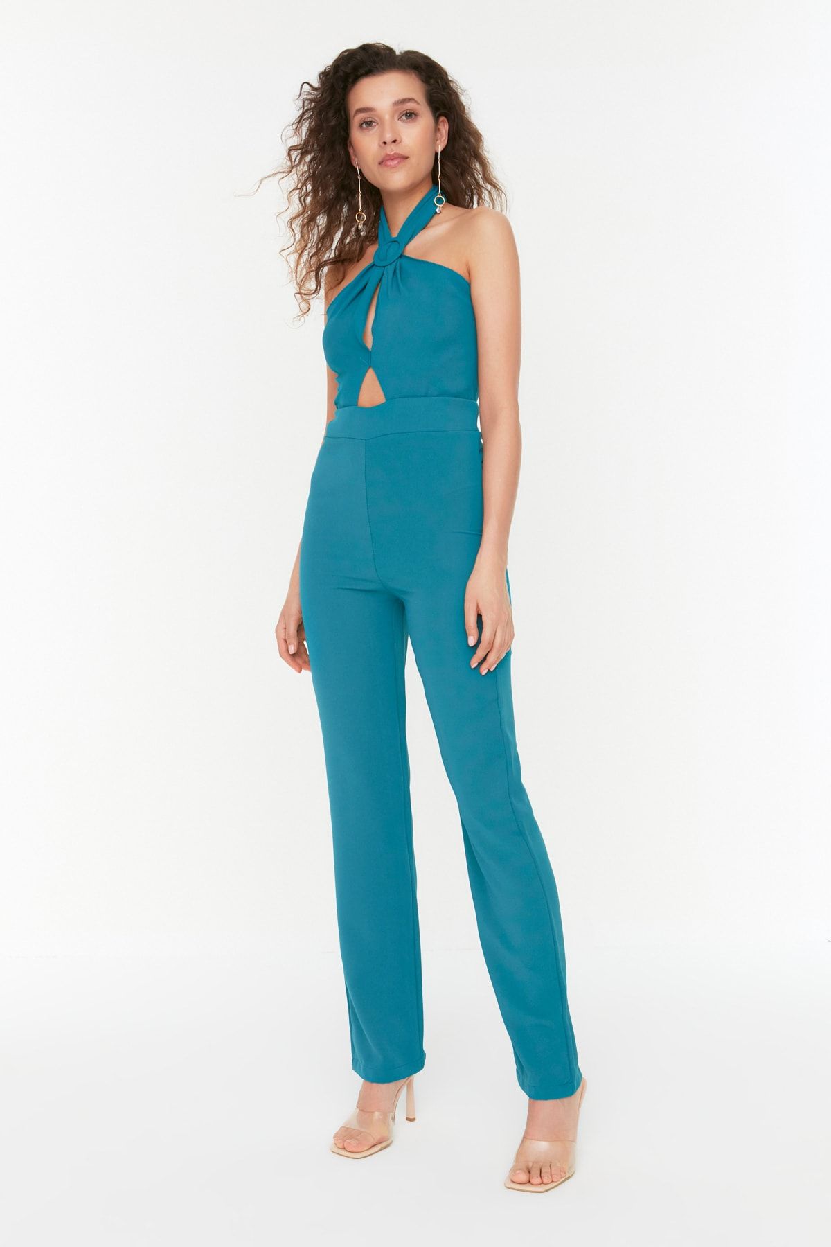 Teal cheap blue jumpsuit