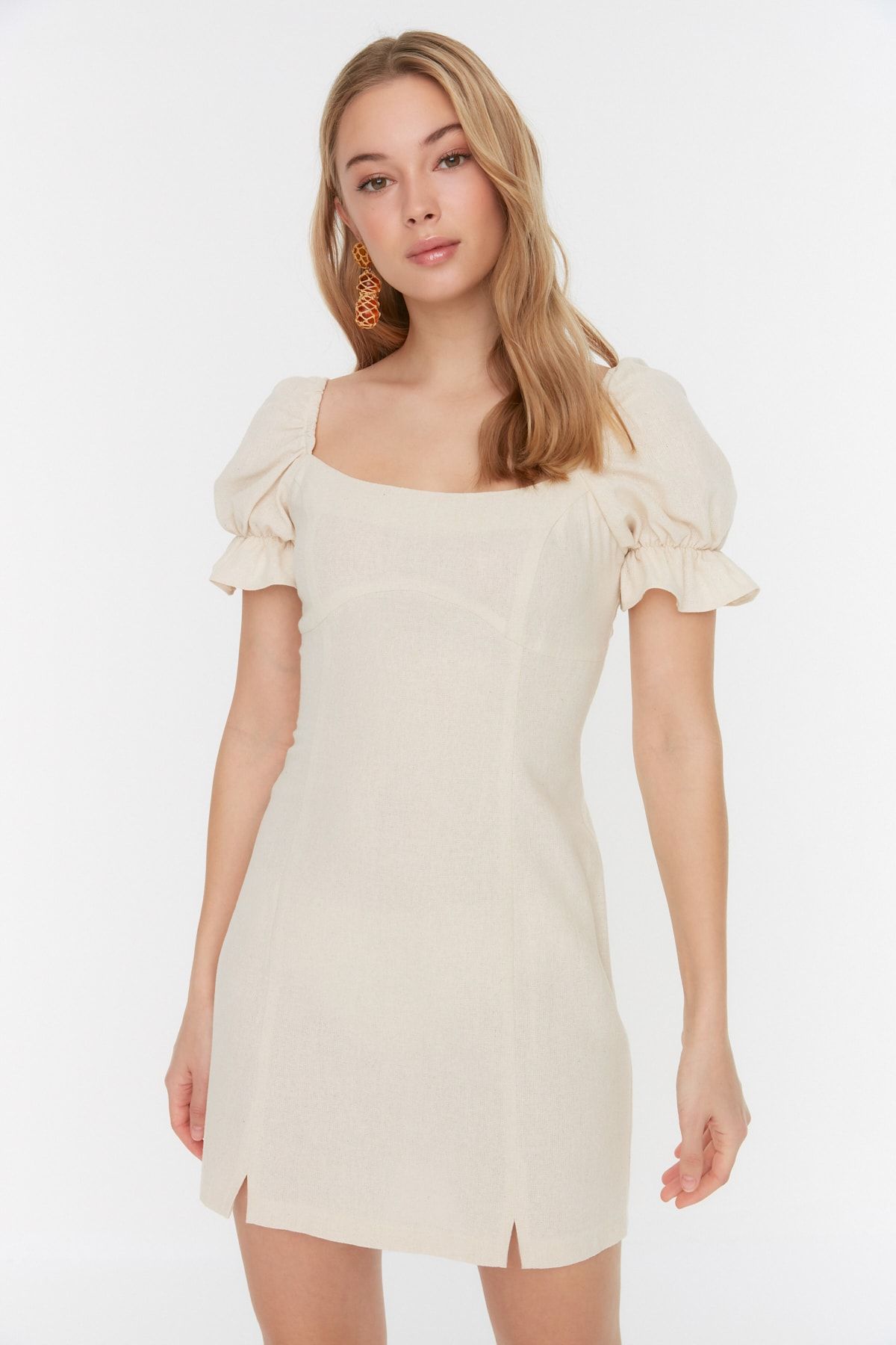 Petite square new arrivals neck dress
