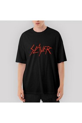 Slayer Logo Oversize Siyah Tişört OZT0291