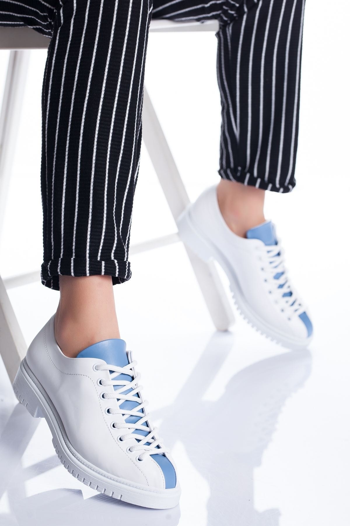 modaninfrekansı Tamara Ayakkabı Beyaz-mavi