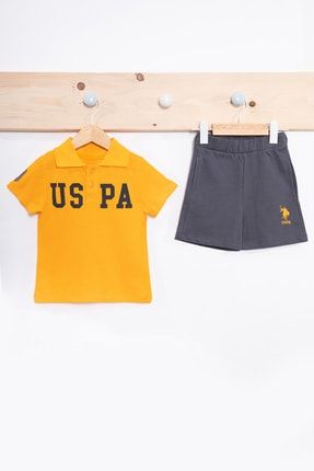 Erkek Bebek Kısa Kollu Yakalı Polo Yaka T-shirt Takım USB6P73