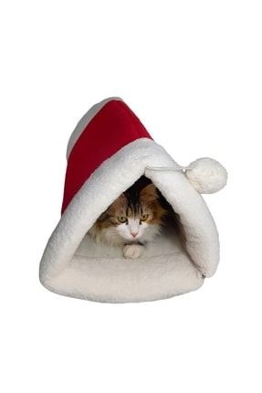 Prizma Kedi Yuvası Kedi Evi Kedi Yatağı Cat House Tünel Kırmızı T-01