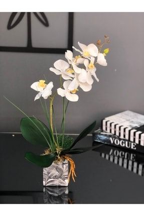 Canım Anneme Özel Anneler Günü Hediyesi, Dekoratif Tek Dal Yapay Orkide Çiçeği PRA-5932007-4623