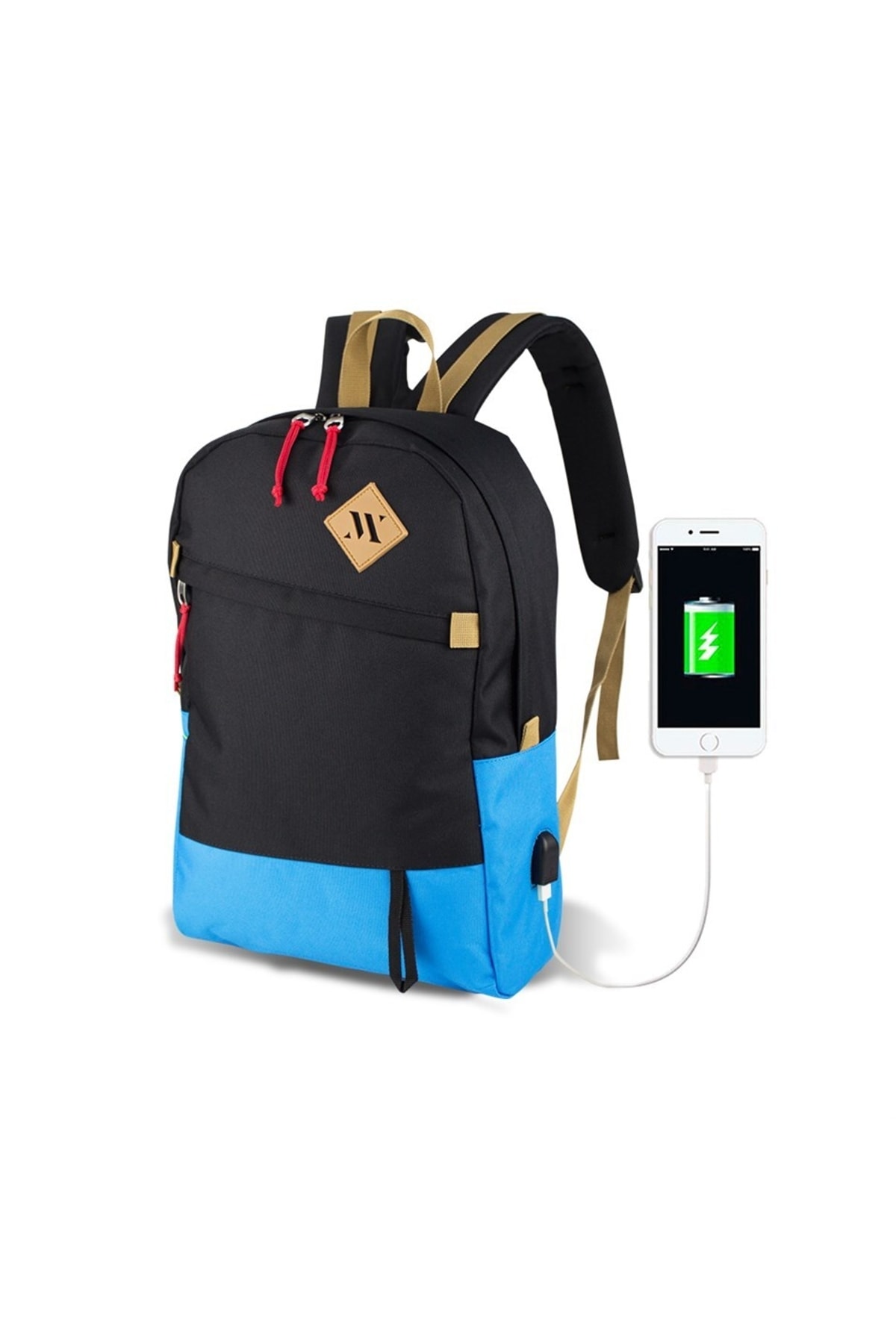 My Valice Smart Bag Freedom Usb Şarj Girişli Akıllı Laptop Sırt Çantası Siyah-Mavi