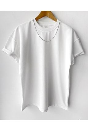 Erkek Oversize Pamuklu Kısa Kollu Basic T-shirt T10437