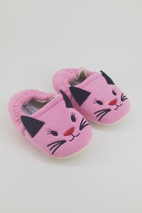 Yummy Kids Bebek Patik Kaydırmaz Taban Yumuşak Kumaş Kedi Figürlü Lastikli Ilk Adım Ayakkabısı Exclusivebebek123