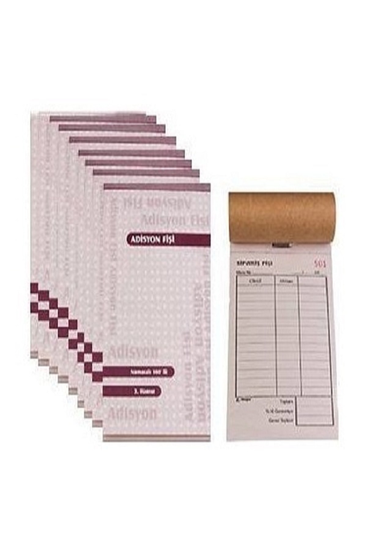 tomhedi Adisyon Fişi & Sipariş Alma Fişi & 10lu Paket
