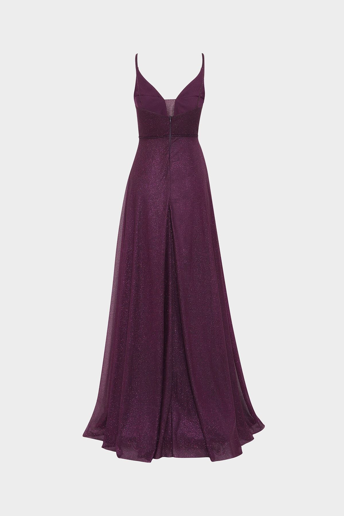 Açelya Okcu-Women's Strappy Glitter Evening Dress 2