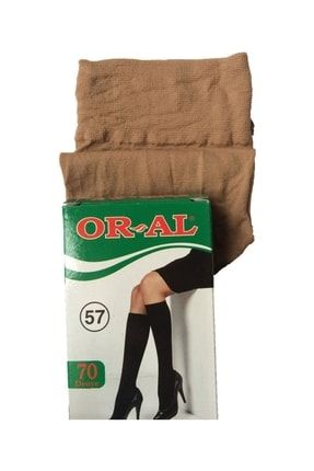 12 Çift Oral Kadın Dizaltı Çorap Kalın 70 Denye Yeşil Kutu 4009