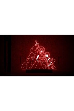 Rengoku Kyojuro Ve Akaza Kumandalı 16 Renk Rgb Led Dekoratif Anime 3d Masa Lambası Lamp11